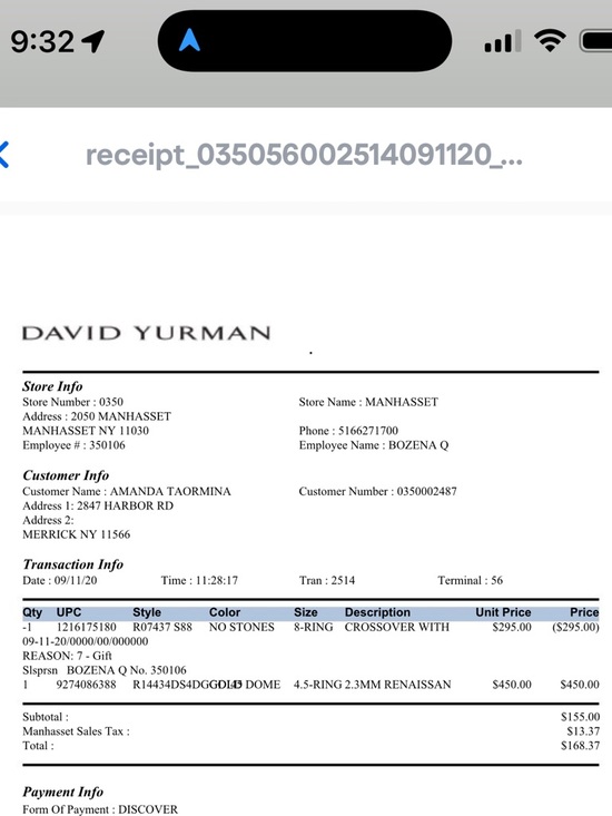 David Yurman Two-Tone RENAISSANCE® RING - Picture 4 of 7